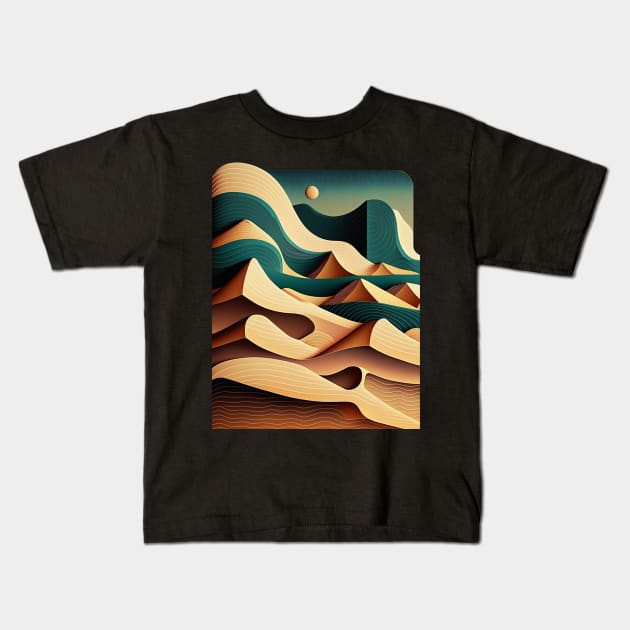 desert night Kids T-Shirt by bulografik